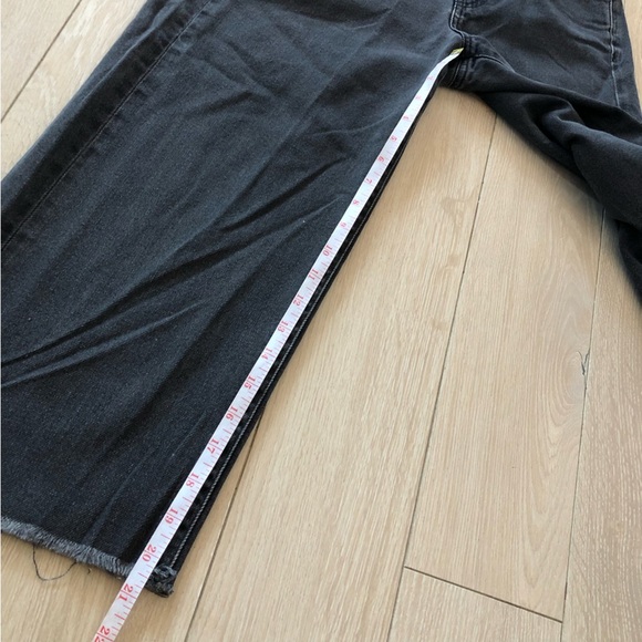 Mavi Wide Leg Cropped Raw Hem Black Jeans Size 24 - Picture 6 of 14